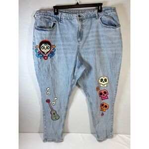Disney Pixar Coco Miguel Sugar Skull Día de los Muertos Jean Women Plus Size 24W